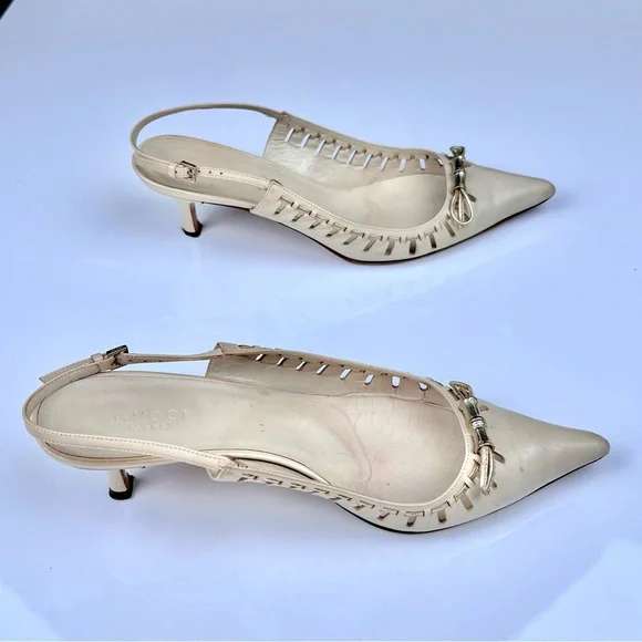 Gucci Bamboo Leather Heels Pumps - Picture 3 of 5